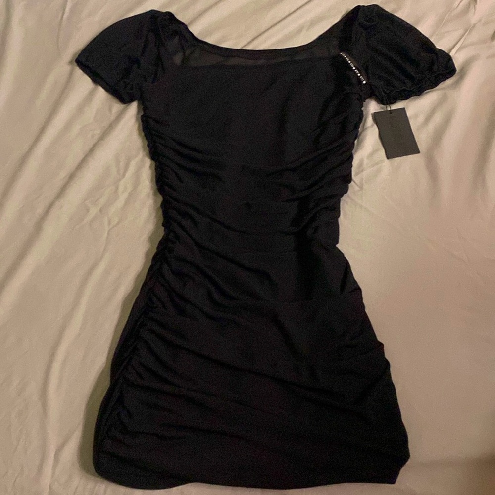 KATIEJ NYC TWEEN ANYA SOLID DRESS IN BLACK